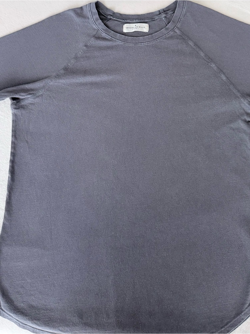 imogene + willie Men's Slate Gray Short Sleeve Crewneck Tee